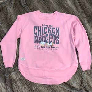 Chicken Nuggets Pink Sweatshirt